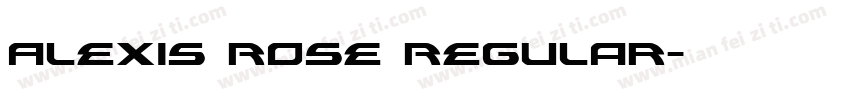 Alexis Rose Regular字体转换